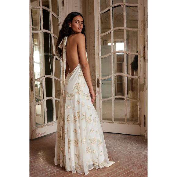 FREE PEOPLE Embroidered Holding On Convertible Maxi Dress-size M - Picture 1 of 12